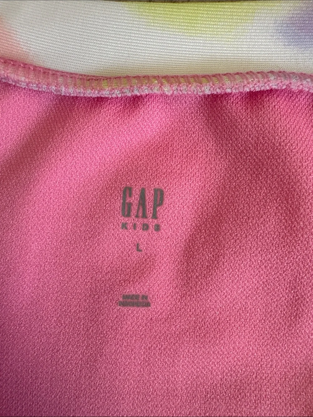 GAP Kids Pink Tie-Dye Long Sleeve Swimsuit